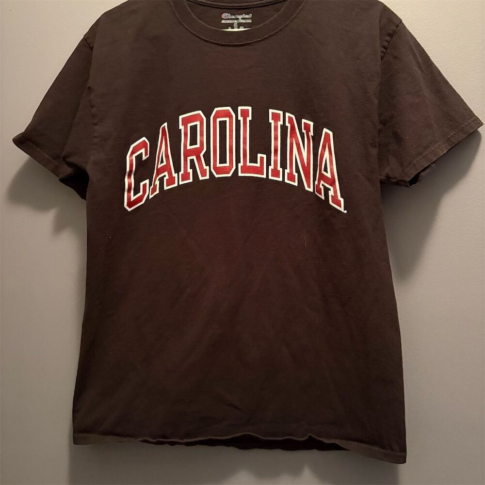 *3/$15 Champion Men's Medium Black Graphic Print T-Shirt Carolina Logo - Picture 1 of 7